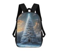 sinyumoney 3D Printed Children's School Enchanted Christmas Tree Backpack for Kids High Capacity Travel Rucksacks Book Bags Kids School Bag Back Pack 17inch