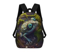 sinyumoney 3D Printed Children's School Enchanted Frog Gaze Backpack for Kids High Capacity Travel Fashion Rucksacks Kids School Bag Casual Back Pack 17inch