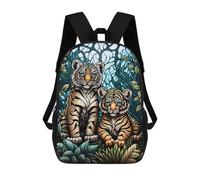 sinyumoney 3D Printed Children's School Enchanted Kingdom Tiger Backpack High Capacity Travel Book Bags Fashion Rucksacks Kids School Casual Back Pack 17inch