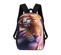 sinyumoney 3D Printed Children's School Enchanted Tiger Gaze Backpack for Kids High Capacity Travel Rucksacks Book Bags Kids School Bag Back Pack 17inch