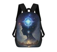sinyumoney 3D Printed Children's School Esoteric Zen Universe V10 Backpack for Kids High Capacity Travel Fashion Rucksacks Kids School Bag Casual Back Pack 17inch
