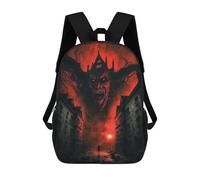 sinyumoney 3D Printed Children's School Evil Entity in Alleyway Backpack for Kids High Capacity Travel Rucksacks Book Bags Kids School Bag Back Pack 17inch
