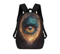 sinyumoney 3D Printed Children's School Eye of The Beholder Backpack for Kids High Capacity Travel Rucksacks Book Bags Kids School Bag Back Pack 17inch