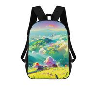 sinyumoney 3D Printed Children's School Fantasy Cloudscape -6 Backpack for Kids High Capacity Travel Rucksacks Book Bags Kids School Bag Back Pack 17inch