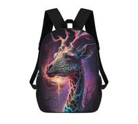 sinyumoney 3D Printed Children's School Fantasy Deer Portrait Backpack for Kids High Capacity Travel Fashion Rucksacks Kids School Bag Casual Back Pack 17inch
