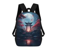 sinyumoney 3D Printed Children's School Fantasy Japan Torri Gate Backpack for Kids High Capacity Travel Rucksacks Book Bags Kids School Bag Back Pack 17inch