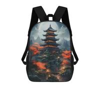 sinyumoney 3D Printed Children's School Fantasy Moonlight Backpack High Capacity Travel Book Bags Fashion Rucksacks Kids School Casual Back Pack 17inch