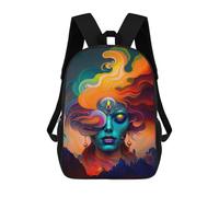 sinyumoney 3D Printed Children's School Fire Lady Backpack for Kids High Capacity Travel Rucksacks Book Bags Kids School Bag Back Pack 17inch