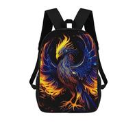 sinyumoney 3D Printed Children's School Flaming Phoenix Artwork -1 Backpack for Kids High Capacity Travel Rucksacks Book Bags Kids School Bag Back Pack 17inch
