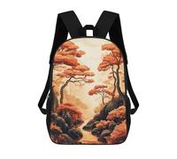 sinyumoney 3D Printed Children's School Forest in Autumn Nature Backpack for Kids High Capacity Travel Fashion Rucksacks Kids School Bag Casual Back Pack 17inch