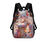 sinyumoney 3D Printed Children's School Foxfire Enchantress Backpack for Kids High Capacity Travel Rucksacks Book Bags Kids School Bag Back Pack 17inch