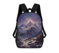 sinyumoney 3D Printed Children's School Galactic Mountain Range Backpack for Kids High Capacity Travel Fashion Rucksacks Kids School Bag Casual Back Pack 17inch