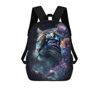 sinyumoney 3D Printed Children's School Galactic Tiger Fantasy Art Backpack High Capacity Travel Book Bags Fashion Rucksacks Kids School Casual Back Pack 17inch