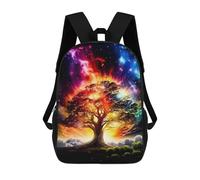 sinyumoney 3D Printed Children's School Galactic Tree of Life -7 Backpack for Kids High Capacity Travel Rucksacks Book Bags Kids School Bag Back Pack 17inch
