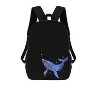 sinyumoney 3D Printed Children's School Galaxy Whale Backpack for Kids High Capacity Travel Fashion Rucksacks Kids School Bag Casual Back Pack 17inch