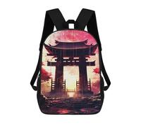 sinyumoney 3D Printed Children's School Gate of The Rising Moon Backpack for Kids High Capacity Travel Fashion Rucksacks Kids School Bag Casual Back Pack 17inch