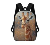 sinyumoney 3D Printed Children's School Giraffe Portrait in Autumnal Setting Backpack for Kids High Capacity Travel Fashion Rucksacks Kids School Bag Casual Back Pack 17inch