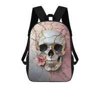 sinyumoney 3D Printed Children's School Gothic Skull Wall Art Decor-1 Backpack High Capacity Travel Book Bags Fashion Rucksacks Kids School Casual Back Pack 17inch