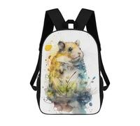 sinyumoney 3D Printed Children's School Guinea Pig Backpack for Kids High Capacity Travel Fashion Rucksacks Kids School Bag Casual Back Pack 17inch