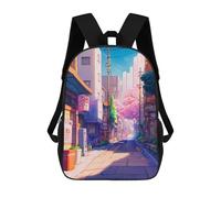 sinyumoney 3D Printed Children's School Hidden Streets of The City Backpack for Kids High Capacity Travel Rucksacks Book Bags Kids School Bag Back Pack 17inch