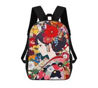 sinyumoney 3D Printed Children's School Japan Kawaii Girl Flower Backpack for Kids High Capacity Travel Fashion Rucksacks Kids School Bag Casual Back Pack 17inch
