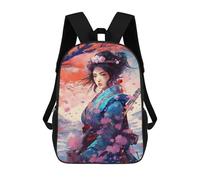 sinyumoney 3D Printed Children's School Japanese Girls 2 Backpack High Capacity Travel Book Bags Fashion Rucksacks Kids School Casual Back Pack 17inch