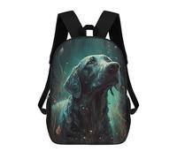sinyumoney 3D Printed Children's School Labrador Retriever Dog Backpack for Kids High Capacity Travel Fashion Rucksacks Kids School Bag Casual Back Pack 17inch