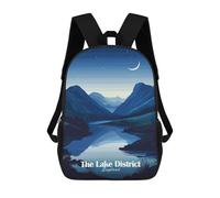 sinyumoney 3D Printed Children's School Lake District Night Backpack for Kids High Capacity Travel Rucksacks Book Bags Kids School Bag Back Pack 17inch