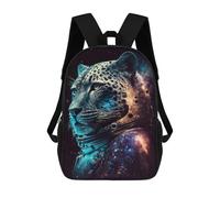 sinyumoney 3D Printed Children's School Leopard Astronaut Galaxy Art Print Backpack High Capacity Travel Book Bags Fashion Rucksacks Kids School Casual Back Pack 17inch