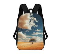 sinyumoney 3D Printed Children's School Lone Tree Desert Watch Backpack High Capacity Travel Book Bags Fashion Rucksacks Kids School Casual Back Pack 17inch
