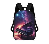 sinyumoney 3D Printed Children's School Magic Piano Backpack for Kids High Capacity Travel Fashion Rucksacks Kids School Bag Casual Back Pack 17inch