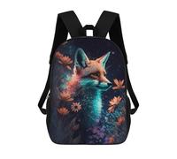 sinyumoney 3D Printed Children's School Magical Fox Garden Backpack High Capacity Travel Book Bags Fashion Rucksacks Kids School Casual Back Pack 17inch