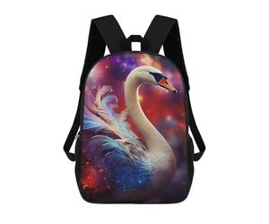 sinyumoney 3D Printed Children's School Magical Swan Artwork Backpack for Kids High Capacity Travel Rucksacks Book Bags Kids School Bag Back Pack 17inch
