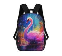 sinyumoney 3D Printed Children's School Magical Swan Reflection Backpack for Kids High Capacity Travel Rucksacks Book Bags Kids School Bag Back Pack 17inch