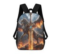 sinyumoney 3D Printed Children's School Majestic Dragon King Backpack for Kids High Capacity Travel Fashion Rucksacks Kids School Bag Casual Back Pack 17inch