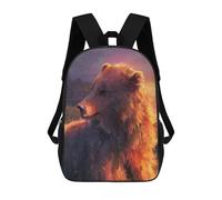 sinyumoney 3D Printed Children's School Marsican Brown Bear Backpack for Kids High Capacity Travel Fashion Rucksacks Kids School Bag Casual Back Pack 17inch