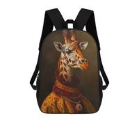 sinyumoney 3D Printed Children's School Medieval Giraffe Portrait Backpack for Kids High Capacity Travel Fashion Rucksacks Kids School Bag Casual Back Pack 17inch