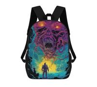 sinyumoney 3D Printed Children's School Monster in The Abyss Backpack for Kids High Capacity Travel Rucksacks Book Bags Kids School Bag Back Pack 17inch