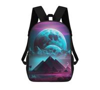 sinyumoney 3D Printed Children's School Mystic Desert Moon Backpack for Kids High Capacity Travel Fashion Rucksacks Kids School Bag Casual Back Pack 17inch