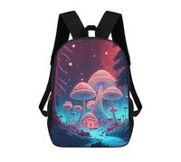 sinyumoney 3D Printed Children's School Mystical Mushroom Forest-6 Backpack for Kids High Capacity Travel Rucksacks Book Bags Kids School Bag Back Pack 17inch