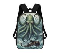 sinyumoney 3D Printed Children's School Mythology Kraken Monster Backpack High Capacity Travel Book Bags Fashion Rucksacks Kids School Casual Back Pack 17inch