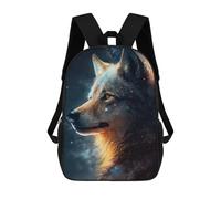 sinyumoney 3D Printed Children's School Nebula Lupus Backpack for Kids High Capacity Travel Fashion Rucksacks Kids School Bag Casual Back Pack 17inch