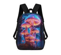 sinyumoney 3D Printed Children's School Neon Magic Mushrooms Backpack for Kids High Capacity Travel Fashion Rucksacks Kids School Bag Casual Back Pack 17inch