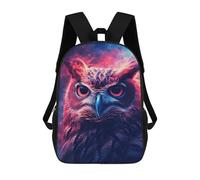 sinyumoney 3D Printed Children's School Owl Night Galaxy Backpack High Capacity Travel Book Bags Fashion Rucksacks Kids School Casual Back Pack 17inch