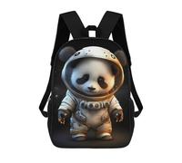 sinyumoney 3D Printed Children's School Panda Astronaut Space Suit-4 Backpack High Capacity Travel Book Bags Fashion Rucksacks Kids School Casual Back Pack 17inch