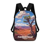 sinyumoney 3D Printed Children's School Petrified Forest National Park Illustration Backpack for Kids High Capacity Travel Fashion Rucksacks Kids School Bag Casual Back Pack 17inch