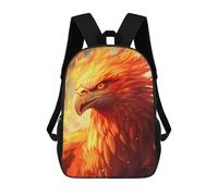 sinyumoney 3D Printed Children's School Phoenix Rising Firebird Artwork -7 Backpack High Capacity Travel Book Bags Fashion Rucksacks Kids School Casual Back Pack 17inch
