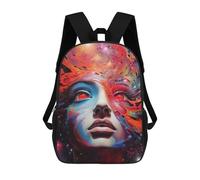 sinyumoney 3D Printed Children's School Red Eye Galaxy Girl Backpack High Capacity Travel Book Bags Fashion Rucksacks Kids School Casual Back Pack 17inch