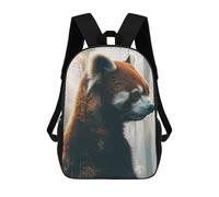sinyumoney 3D Printed Children's School Red Panda in Forest Backpack for Kids High Capacity Travel Rucksacks Book Bags Kids School Bag Back Pack 17inch