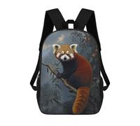 sinyumoney 3D Printed Children's School Red Panda on Branch Backpack for Kids High Capacity Travel Fashion Rucksacks Kids School Bag Casual Back Pack 17inch